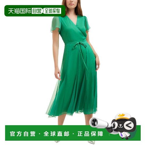 自营Draper James Daphne Wrap Dress - green 美国奥莱直发