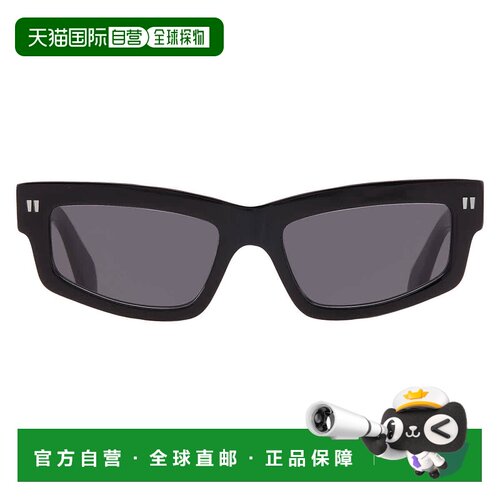 自营Off-White MIRAMAR Dark Grey Rectangular Unisex Sunglasse