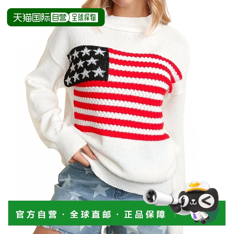 自营 haptics女式白色You're A Grand Ol旗帜毛衣 美国奥莱直发