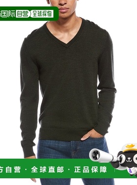 自营Mette Merino Wool V-Neck Sweater - green 美国奥莱直发