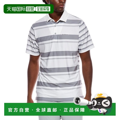 自营Ben Sherman Mixed Mod条纹Tech运动衫运动型polo衫-灰色 美