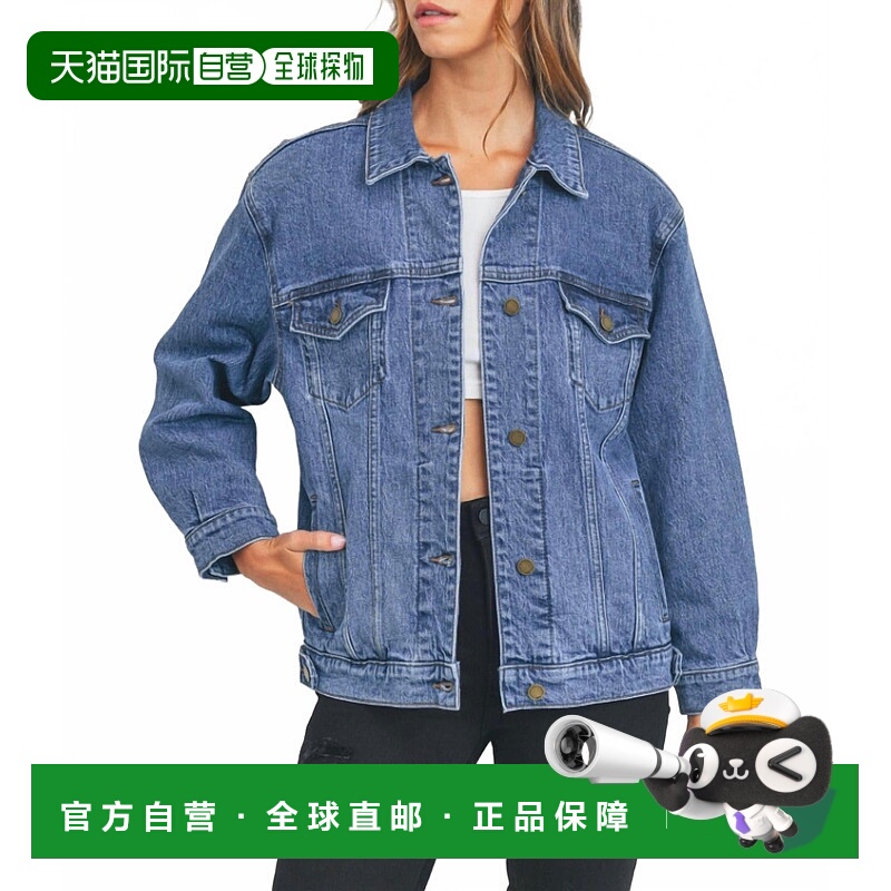 自营just black denimOversized Denim Jacket In Blue - blue 美