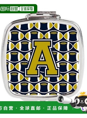 自营Carolines Treasures CJ1074-ASCM 字母 A 足球蓝色和金正品