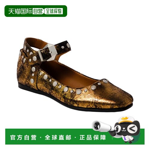 自营free people自由人神秘玛丽皮革扁平青铜 美国奥莱直发女鞋