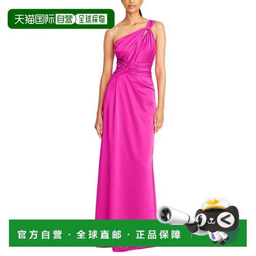 自营Theia Gloria Twist A-Line Gown - Pink 连衣裙美国直发奥莱