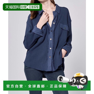 自营 dear john denimFoster Thermal Shacket In Black Iris-黑