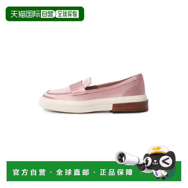 自营Tod's缎面效果乐福鞋-粉红色 皮鞋一脚蹬美国直发奥莱小皮鞋