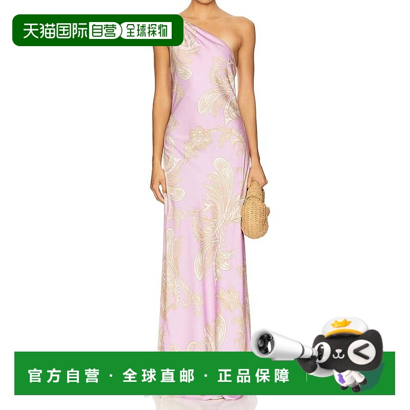 自营hemant & nandita丁香色单肩礼服 美国奥莱直发