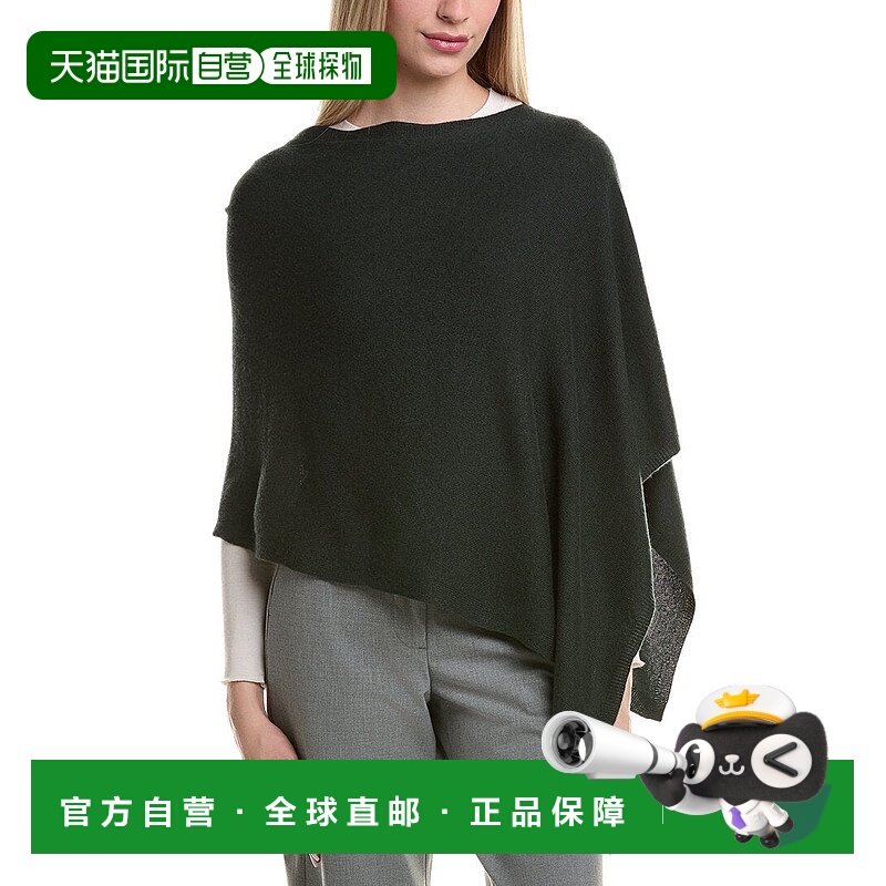 自营sofiacashmere Jersey Solid Wool & Cashmere-Blend Poncho
