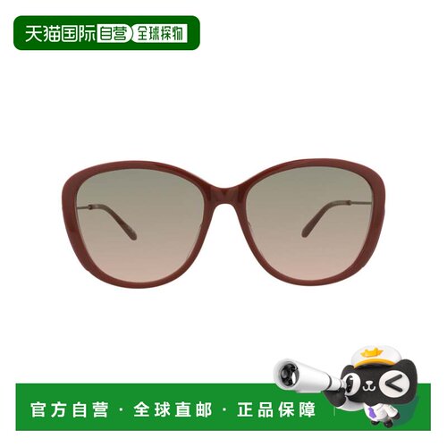 自营chloe圆形框架回收醋酸酯太阳镜-棕色-棕色-绿色 美国奥莱直