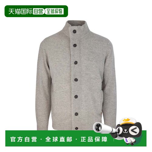 自营barbourNew Stone Pure Lambswool拉链毛衣-灰色 美国奥莱直