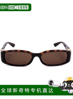 1h可退 香港直邮潮奢 Gucci 古驰 女士 棕色 Rectangular Frame