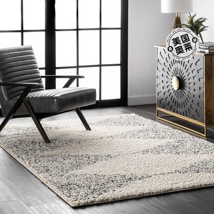 nuLOOM Scarlette Abstract Diamonds Soft Shag Area Rug - 灰白