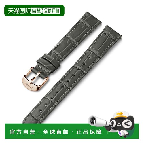 自营Timex皮革女式表带-灰色 美国奥莱直发