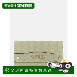 自营 美国奥莱直发 guess雅芳公园标志薄钱包 苔藓