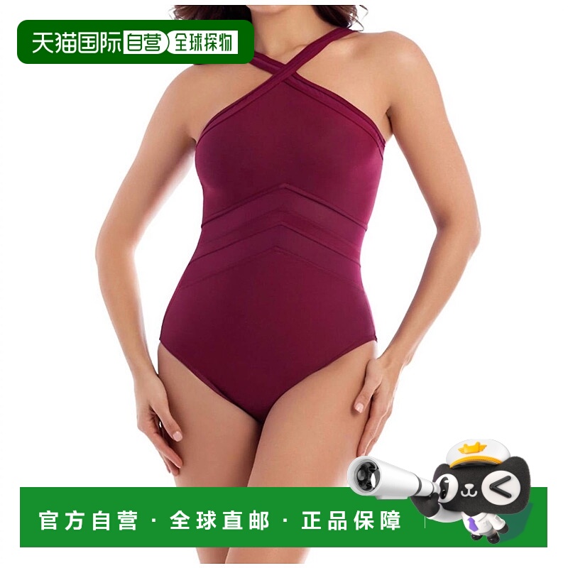 自营miraclesuit网络观点红-红连体泳衣 美国奥莱直发