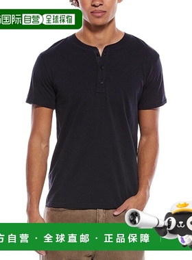 自营rag & bone Classic Slub Jersey Henley - blue 美国奥莱直