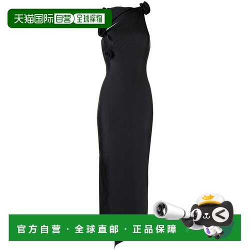 自营coperniHigh Neck Asymmetrical Maxi Dress - black 美国奥