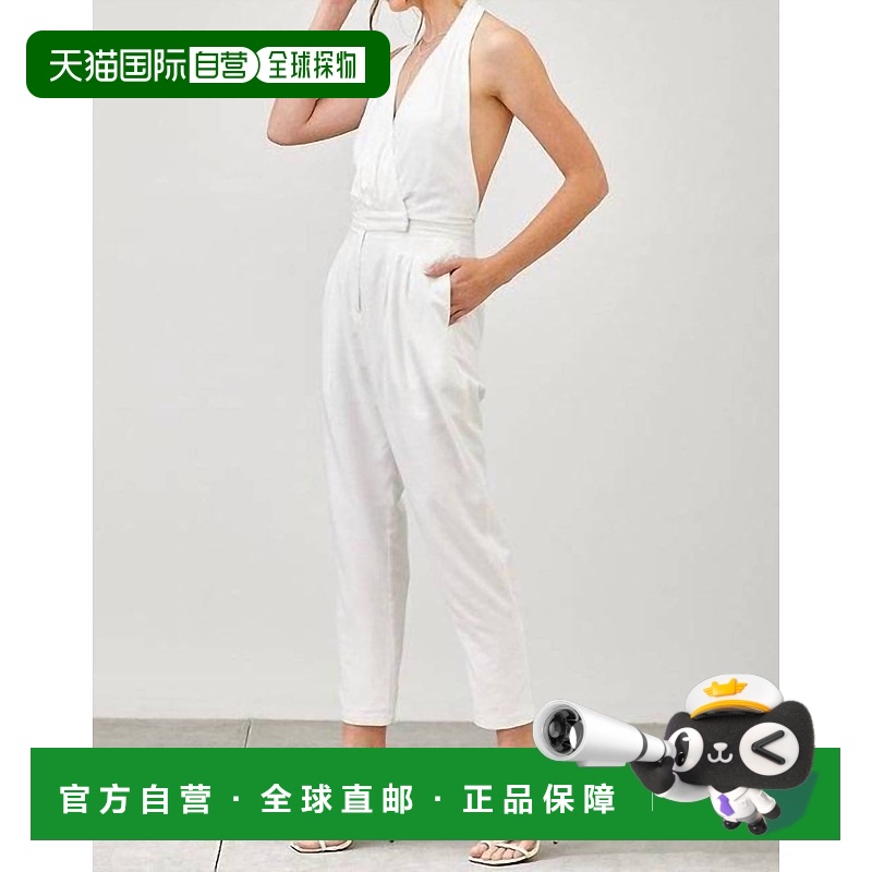 自营 do+be白色派对连衣裤 - 白色 美国奥莱直发性感背带裤连体裤