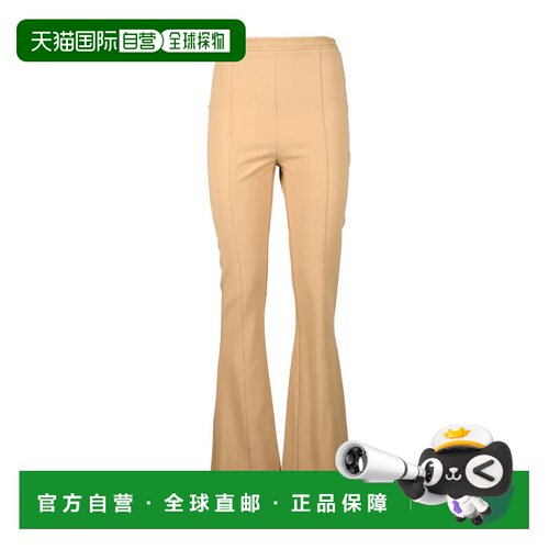 自营elisabetta franchiBeige Polyester Stretch Pants - brown