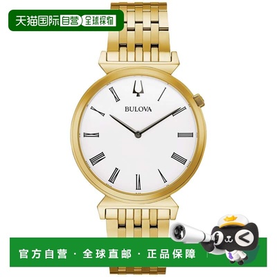 自营Bulova Men's Regatta 38mm Quartz Watch - gold 美国奥莱直