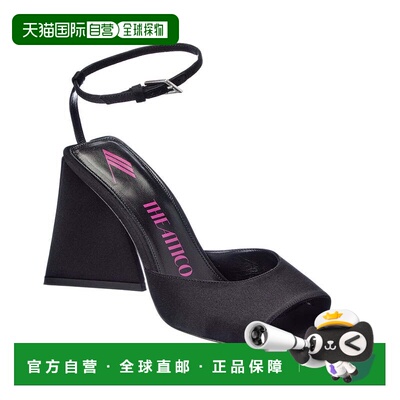 自营The Attico Piper 85 Satin Sandal - black 美国奥莱直发