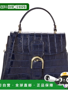 自营Persaman New York Niamh Croc-Embossed Leather Satchel -
