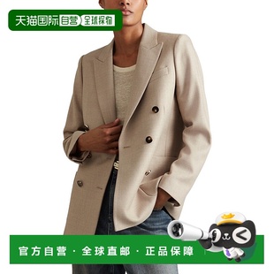 Breasted Double Wool Blend neutra 自营Reiss Jacket Harriet