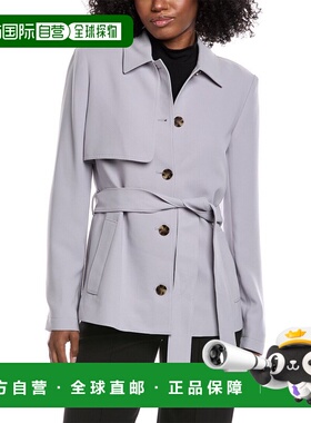 自营Theory Short Trench Coat - silver 美国奥莱直发风衣