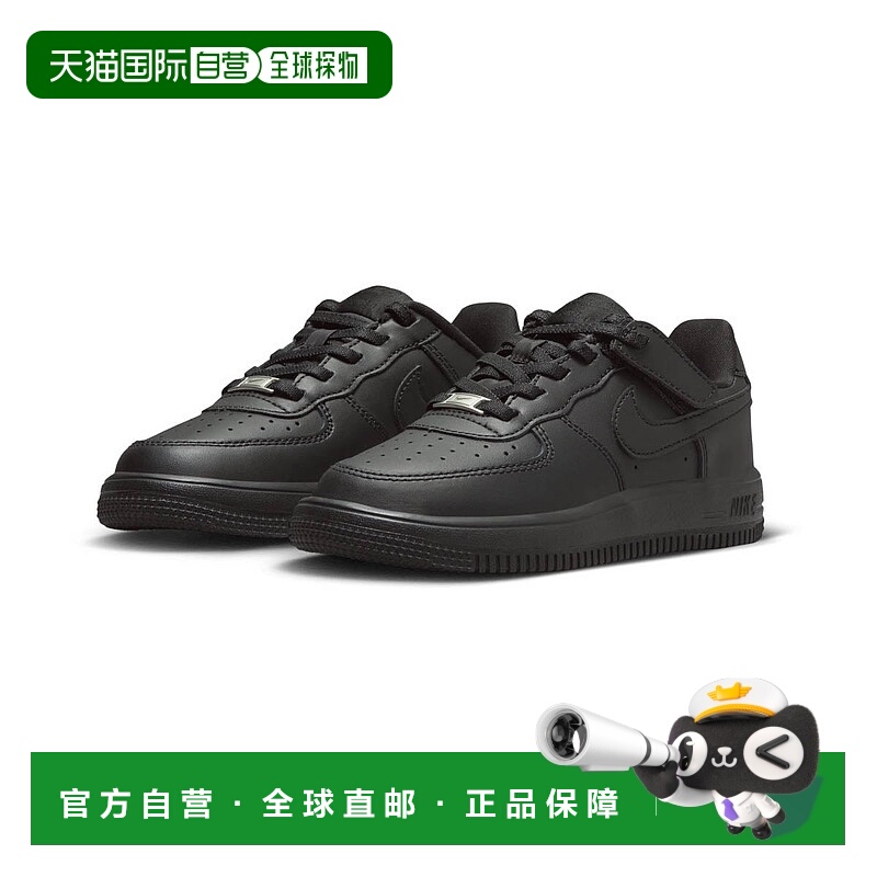 自营Nike Force 1 Low EasyOn 'Triple Black' Little Kids' Shoe