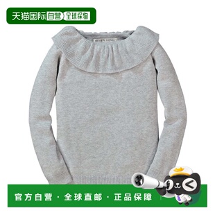 自营Hope & Henry Flounce Neck Sweater - grey 美国奥莱直发