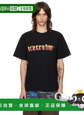 1h可退 香港直邮潮奢 ICECREAM 男士 黑色 Soft Serve Sparkle T