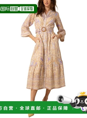 自营Hale Bob Linen Davina Mini Dress - brown 美国奥莱直发