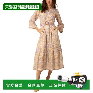 自营Hale Bob Linen Davina Mini Dress - brown 美国奥莱直发
