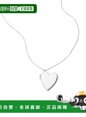 自营 adornia镀银心形锁链项链-银色 美国奥莱直发吊坠