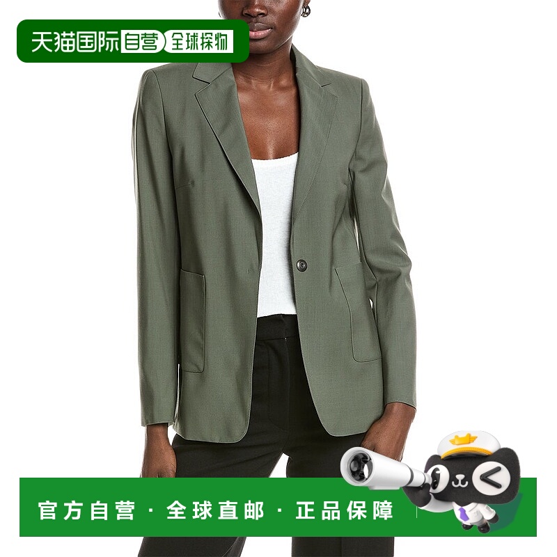 自营 Akris Punto羊毛混纺运动夹克-绿色 美国奥莱直发