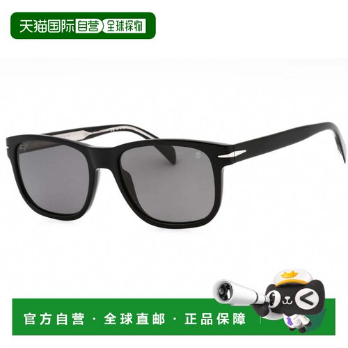 自营david beckhamDB 1045/S 0BSC M9黑色银色/灰色偏光-黑色银色