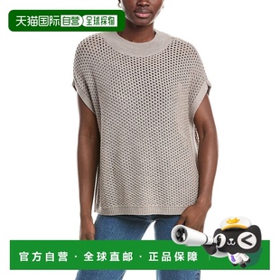 灰色 FISHER立领羊毛方形毛衣 美国奥莱直发 EILEEN 自营