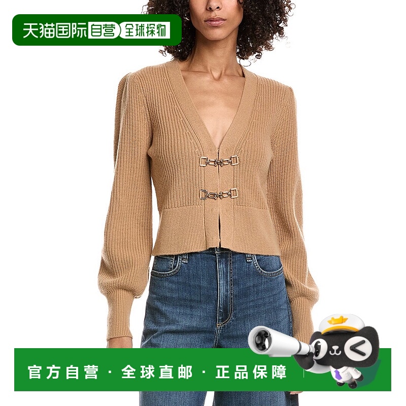 自营Generation Love Monse Saddle Buckle Wool Cardigan - brow