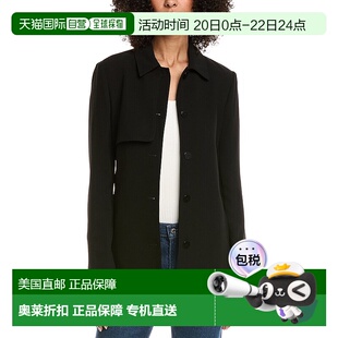 自营Theory Short Trench Coat - black 美国奥莱直发风衣