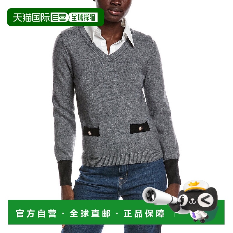 自营Nanette Nanette Lepore Twofer Collar Sweater - grey 美国