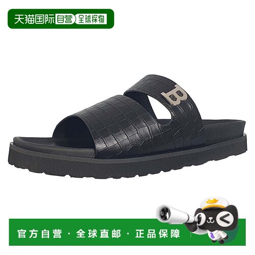 自营Bally Syxten 6302328 Men's Black Embossed Calf Leather S