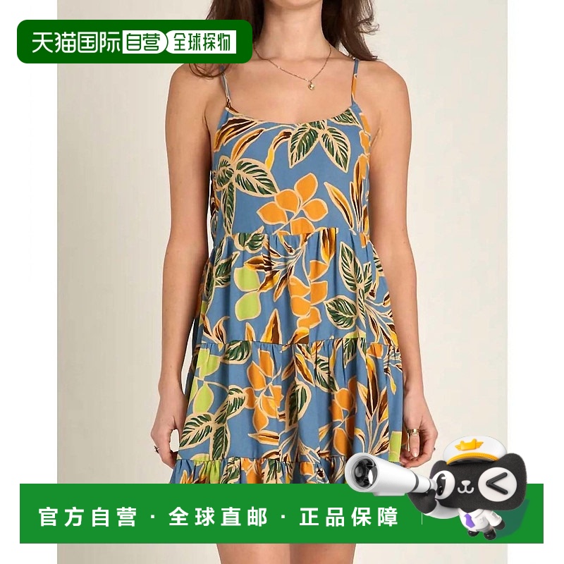 自营 en cremeBaby Doll Mini Dress In Blue Tropical - blue tr