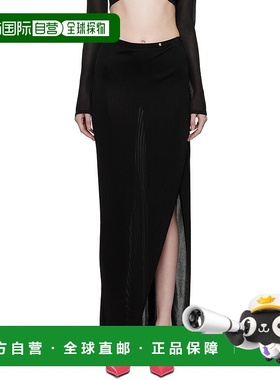 1h可退 香港直邮潮奢 versace 范思哲 女士 黑色开衩半身裙 10096