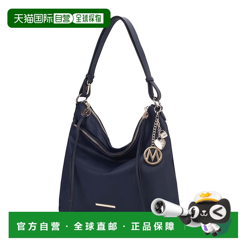 自营mia k collectionMia K Elise女式单肩包-海军蓝 美国奥莱直
