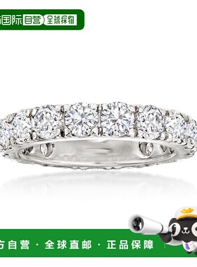 自营 Ross-Simons 14kt 白金钻石永恒戒指 - 白色 美国奥莱直发