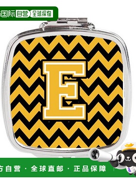 自营 Carolines Treasures CJ1053-ESCM 字母 E 雪佛龙黑色正品