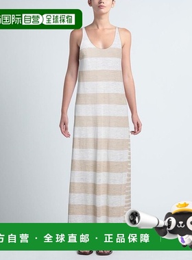 美国直邮Roberto Collina 长裙女士连衣裙亚麻针织衣服条纹
