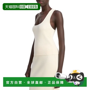 美国奥莱直发性感吊带 棕色 自营Vince Rib工字型背心