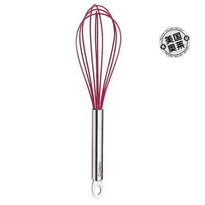 自营Cuisipro 10 英寸硅胶蛋打蛋器，红色 - 红色 【美国奥莱】直